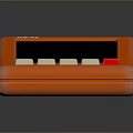 Orange Portable Calculator With Digital Screen And White Buttons Design