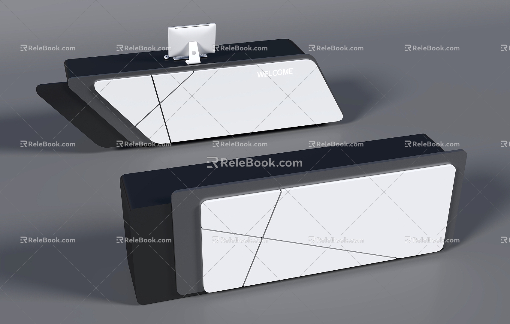 Reception desk Enquiry desk Enquiry desk Enquiry desk Bar counter 3d model