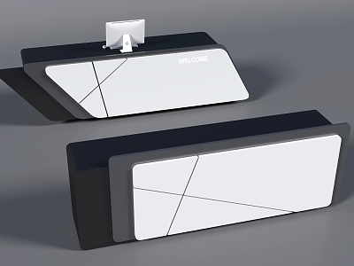 Reception desk Enquiry desk Enquiry desk Enquiry desk Bar counter 3d model