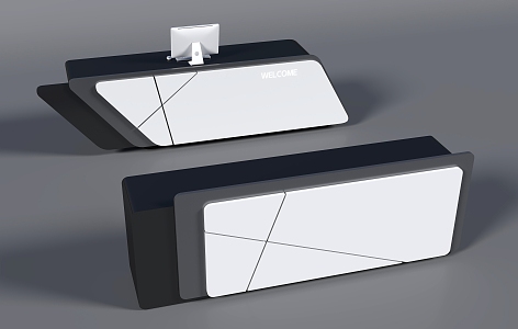 Reception desk Enquiry desk Enquiry desk Enquiry desk Bar counter 3d model