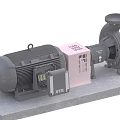 Industrial Grade Heavy Duty Motor Pump With Gray Motor Pink Control Box And Stable Base