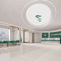 Elegant Beauty Hair Salon Interior With Green White Decor Gold Accents And Comfortable Seating
