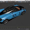 Blue DAHLEY Sports Car With Sleek Design And Aerodynamic Body Shape