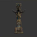 Ornate Metal Decorative Artifacts With Blue Accents And Gemstone Details In Various Designs