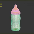 Baby Bottle With White Body Yellow Cap Modern Smooth Surface For Baby Feeding