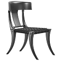 Elegant Wooden Single Chair With Beige Padded Seat And Curved Legs Design