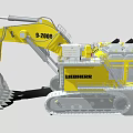 Yellow Liebherr 9-2000 Heavy Duty Tracked Excavator With Large Bucket