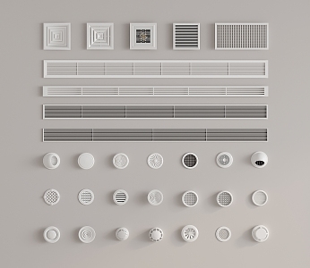 Air conditioning outlet Vortex outlet Fresh air outlet Exhaust outlet Air outlet 3d model