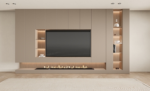 Modern TV Background Cabinet TV Integrated Cabinet 3d model