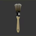 Paint Brush With Wooden Handle And Natural Bristles For Craft Projects