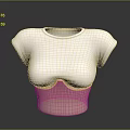 White Short Sleeve T Shirt And Pink Waist Trainer For Casual Daily Wear