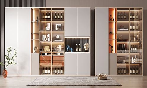 Modern Wine Cabinet 3d model