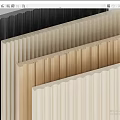 Wall Panels for Interior Design with Different Colors and Striped Styles 3d model