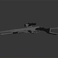 Modern Tactical Rifle With Metallic Finish And Scope For Precision Shooting