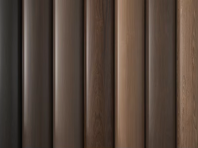 Wooden Wall Panels With Various Colors And Natural Wood Grain Textures 3d model