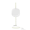 Modern Minimalist Table Lamp With Curved Stand And Round Lampshade For Home Decor