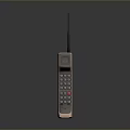 Vintage Mobile Phone With Antenna Keypad Display Screen And Classic Design