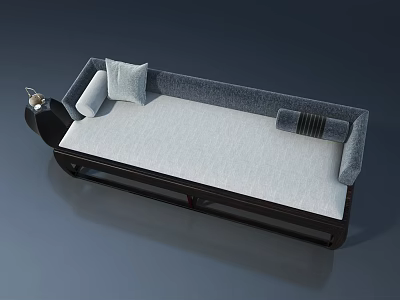 Modern Landscape Sculpture With Gray Fabric And White Cushion Design Elements 3d model