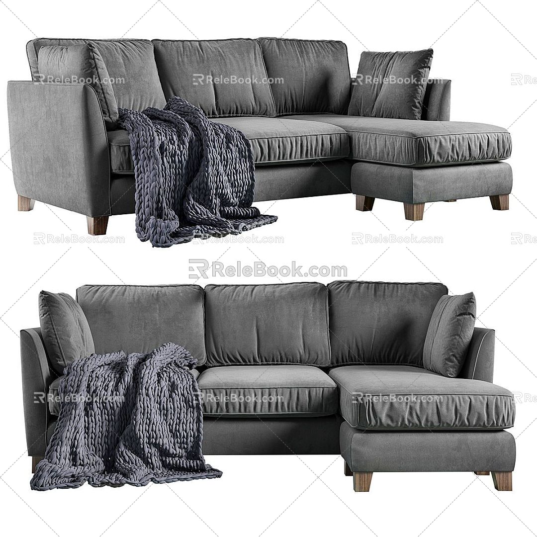 Modern Multi-Person Sofa Sofa Two-Person Sofa Casual Sofa Living Room Sofa Leather Sofa Corner Sofa 3d model