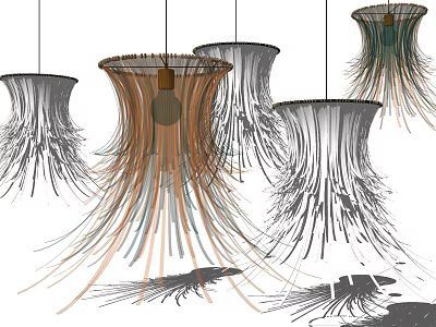 Unique Abstract Chandeliers With Creative Wire Design And Modern Style 3d model