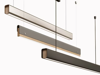 Modern Linear Chandeliers With Sleek Hanging Design For Contemporary Interior Spaces 3d model