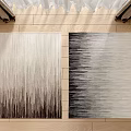 Square Rugs With Vertical Striped Gradient Design For Wooden Floor Decor 3d model