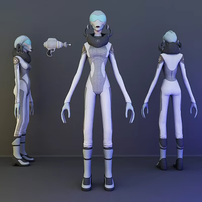 Modern game character aliens 3d model Modern game character aliens 3d model