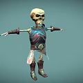 Skeleton Limbs With Wrist Wraps Armor And Decorative Leather Boots Detailed Design