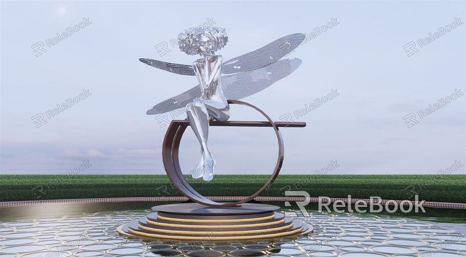 Modern City Sculpture Sculpture Sculpture Sick Elf Fairy model