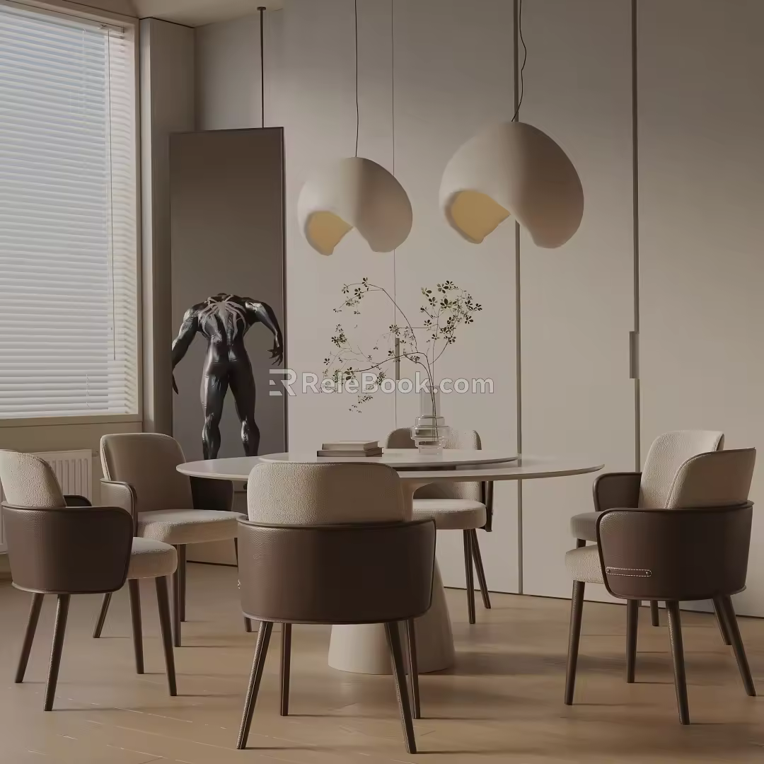 Modern table combination 3d model