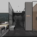 Modern Hotel Room Interior With Dark Green Walls Large Bed Wooden Flooring And Bedside Lamps