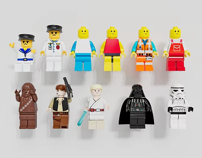 Modern Lego Figures 3d model