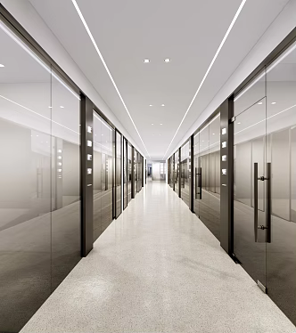 Modern aisle Stomatology Clinic aisle 3d model