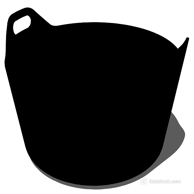Modern Kitchenware With Unique Curved Shape And Durable Material For Cooking 3d model 