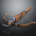 Traditional Handmade Wooden Crossbow With Metal Fittings And Bowstring Structure