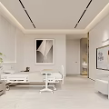Modern Hospital Ward Interior With White Bed Comfortable Chair And Clean Design