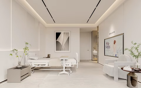 Modern Ward Hospital Ward 3d model