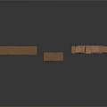 Building Brick Structures In Different Shapes With Brown Textured Stone Walls