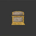 Vintage Wooden Chest With Gold Trim For Storing Clothing And Accessories