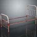 Vintage Rusted White Metal Frame Single Bed Furniture With Classic Design