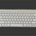 Slim White Wireless Computer Keyboard with Compact Design for Typing and Use 3d model