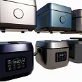 Kitchen Appliances Various Modern Rice Cookers With Digital Displays And Sleek Color Designs