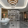 Modern Tobacco And Alcohol Store Interior With Elegant Display Shelves And Ambient Lighting