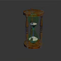 Decorative Ornament Decoration Set With Wooden Frame And Glass Sand Hourglass Timer