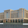 Grand Bank Building With Classical Stone Facade And Large Windows