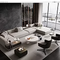 Modern Sofa Coffee Table Combination Sofa Coffee Table 3d model