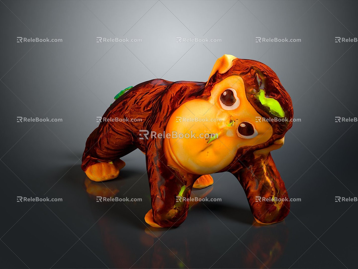 Monkey Monkey Cartoon Monkey Anime Monkey Stylized Monkey Fantasy Style Monkey Toy 3d model