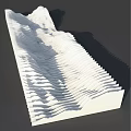 Modern Wavy 3D Textured White Wall Decor For Contemporary Home Interior