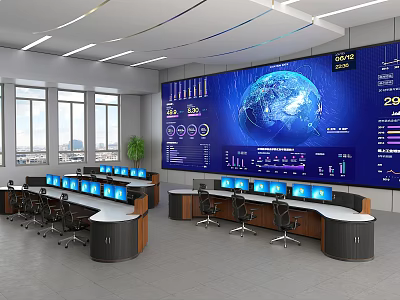 Modern Control Room Control Room 3d model