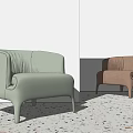 Modern Single Sofa Casual Sofa Combination 3d model